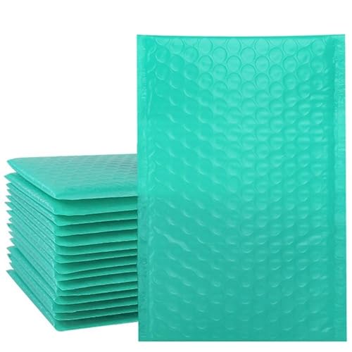 Gepolsterte Umschläge, 100 Stück grüne Luftpolstertaschen, gepolsterte Versandumschläge, Versandtaschen aus Poly for Verpackungen, selbstdichtende Versandtaschen, Luftpolsterpolsterung(100Pcs Green,15 von UZAMIRLEX