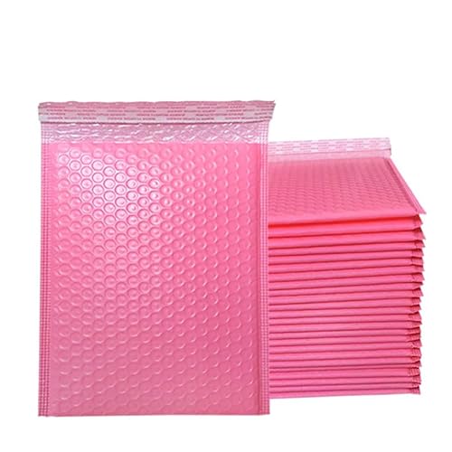 Gepolsterte Umschläge, 50 Stück schwarze Luftpolsterumschläge, gepolsterte Versandumschläge, Versandtaschen aus Poly for Verpackungen, selbstdichtende Versandtaschen, Luftpolsterpolsterung(Pink,13*15c von UZAMIRLEX