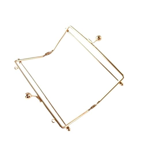 UZAMIRLEX Clasp Lock Retro Metall Handtasche Frames, 15CM Platz Licht Gold Stange Durch Geldbörse Rahmen DIY Handgemachte Tuch Kunst Tasche Zubehör Kuss Verschluss Lockv von UZAMIRLEX