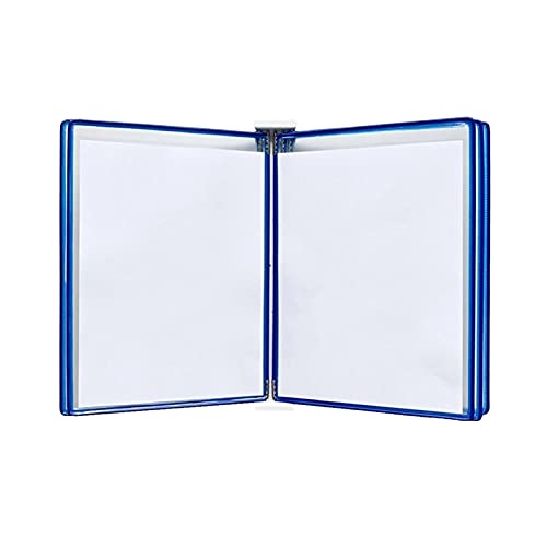 UZAMIRLEX Wandmontiert Poster Flip Holder Buch Display, Aktenordner A3, Wandordner, A3 [16,53 Zoll × 11,69 Zoll], 10 Taschen(Blue) von UZAMIRLEX