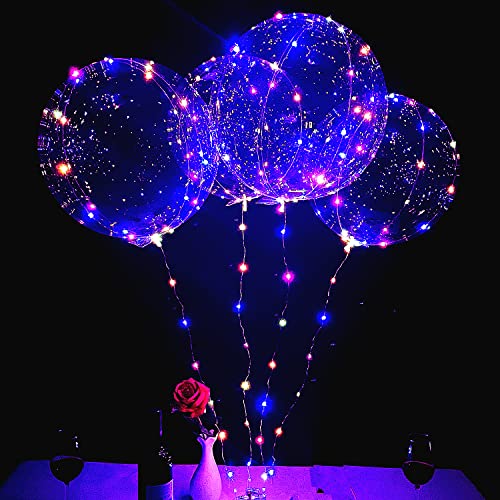 LED-Ballons, 10 Packungen, leuchtende Bobo Luftballons, 50.8 cm, transparente Helium-Luftballons, 15 Stück, Halloween, Party-Dekoration (bunt) von UZER