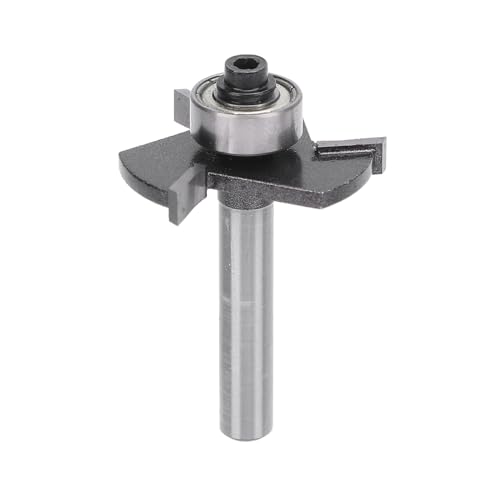 T -Form Router Bit, 1/4 Zoll Schaft 3 Zähnekugellager Schlitzschneider für Holzsperrholz 5/32 Schneidhöhe von Uadme