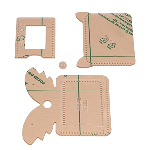 Uadme Acryl-Schablone aus Acryl, Brieftaschen-Schablone, 12 x 8,5 cm, wiederverwendbare, transparente Acryl-DIY-Vorlage für genaue Brieftaschenherstellung von Uadme