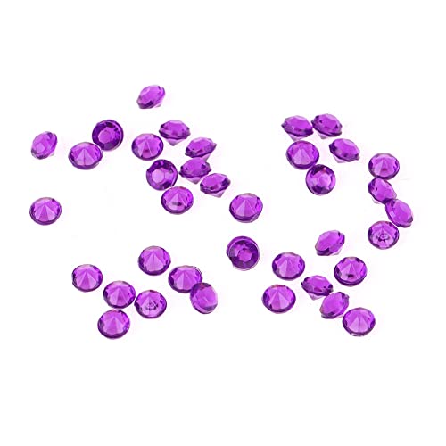 Uadme Acryl-Schmucksteine, 5000 Stück, 3 mm, transparent, für Hochzeit, Konfetti, Party, Kunststoff, glitzernd, Violett von Uadme