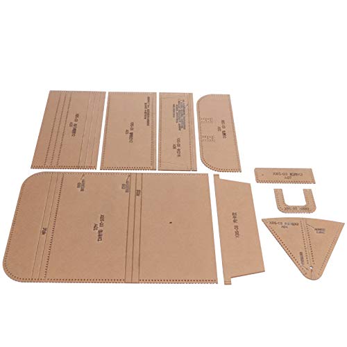 Uadme Handtaschen-Acryl-Schablone, Acryl-Schablone, 9 Stück, transparent, DIY-Muster, Lederhandwerkszubehör von Uadme