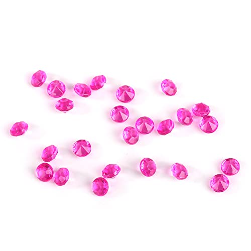 Uadme Party Jewel Acryl Juwel Konfetti Edelsteine, 5000 Stück, DIY Spitze Kunststoff Hochzeit Party Dekoration, Rose Rot von Uadme