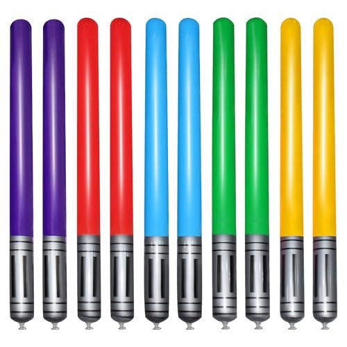 18 Stück Lichtschwert Ballons, Anime Lichtschwert Geburtstagsdeko，PVC Laserschwert Luftballons Anime Kinder Aufblasbar Lightsaber für Thema Party Deko Cosplay Geburtstag von Ubephant