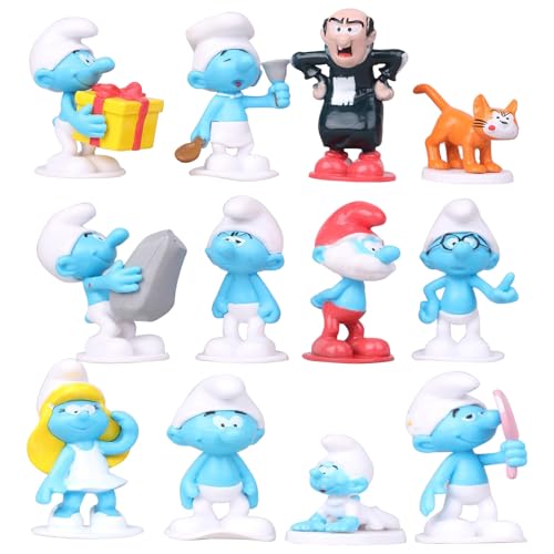 Mini Figuren,12 Stück Figuren Set,Cartoon Tortendeko Kuchen Deko Blau Cupcake Figuren Dekoration Tortenfiguren Geburtstag Deko Kindergebu Mini Figuren,12 Stück Figuren Set,Cartoon Tortendeko Kuchen Deko Blau Cupcake Figuren Dekoration Tortenfiguren Geburtstag Deko Kindergebu von Ubephant