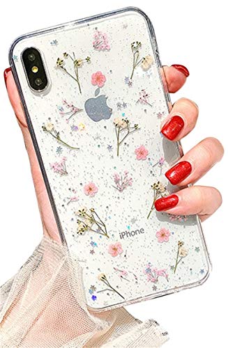 Ubeshine Hülle für iPhone XS, Hülle Case für iPhone XS Kreatives 3D Muster Schutzhülle Ultra dünn TPU Silikon Handyhülle Bumper für iPhone XS Chic Bling Herz Kratzfest Schutzhülle für iPhone XS/X von Ubeshine