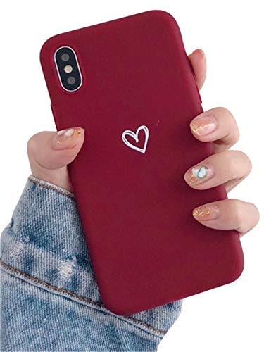 Ubeshine Hülle für iPhone XS MAX, Hülle Case für iPhone XS MAX Kreatives 3D Muster Schutzhülle Ultra dünn TPU Silikon Handyhülle Bumper Mode Chic Bling Herz Kratzfest Schutzhülle für iPhone XS MAX von Ubeshine