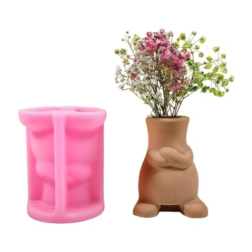 Ubxvamm Abstrakte menschliche Vase, Harzformen, Sukkulenten, Blumentopf, Silikonform, Beton, Zement, Gips, DIY, Basteln, Dekorationen von Ubxvamm