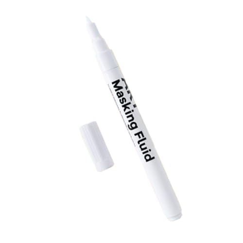 Ubxvamm Flüssiger Marker für Aquarellmalerei, schnell trocknend, 0,7 mm feine Spitze, 3,0 mm breite Spitze, Acryl-Marker, Weiß von Ubxvamm