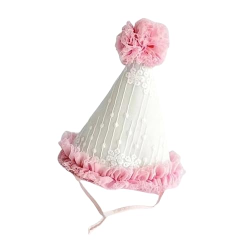 Ubxvamm Geburtstag Feier Hut Kinder Prinzessin Baby Caps Fotografie Requisiten konische Kappen für Säuglingsmädchen getrimmter Tüllhut von Ubxvamm