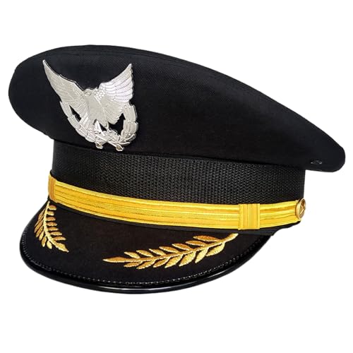 Ubxvamm Kapitän Uniform Kapitän Hut für Erwachsene Captain Party Cosplay Kostüm Maskeraden Kapitän Hut für Halloween Party von Ubxvamm