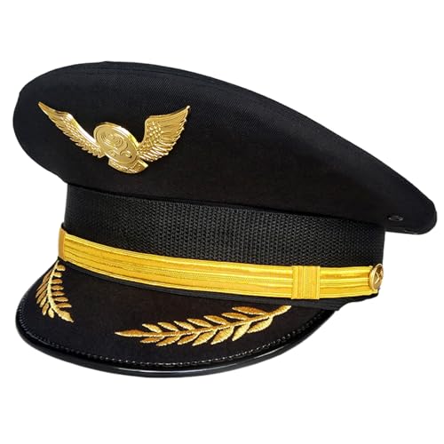 Ubxvamm Kapitän Uniform Kapitän Hut für Erwachsene Captain Party Cosplay Kostüm Maskeraden Kapitän Hut für Halloween Party von Ubxvamm