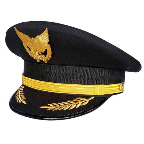 Ubxvamm Kapitän Uniform Kapitän Hut für Erwachsene Captain Party Cosplay Kostüm Maskeraden Kapitän Hut für Halloween Party von Ubxvamm