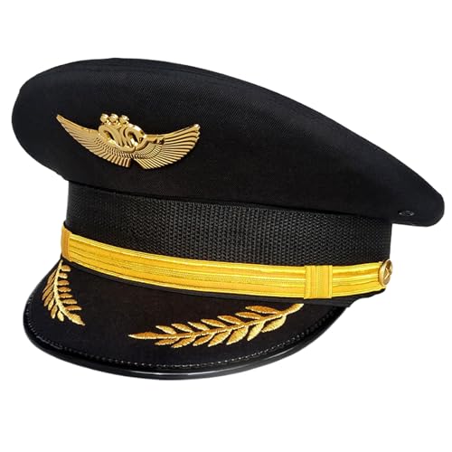 Ubxvamm Kapitän Uniform Kapitän Hut für Erwachsene Captain Party Cosplay Kostüm Maskeraden Kapitän Hut für Halloween Party von Ubxvamm