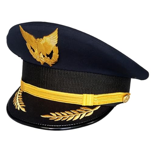 Ubxvamm Kapitän Uniform Kapitän Hut für Erwachsene Captain Party Cosplay Kostüm Maskeraden Kapitän Hut für Halloween Party von Ubxvamm