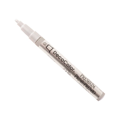 DecoColor Premium Oil Based Paint Marker Carded-2mm Tip Silver von Marvy Uchida