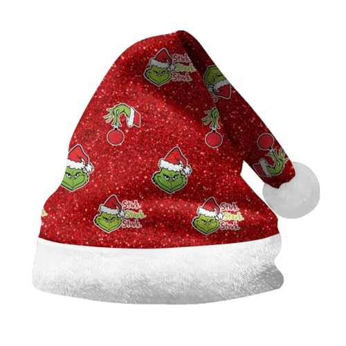 Udbeksid Christmas Hats Weihnachten Mütze – Mini Weihnachtsmützen Deko für Party, Beanie Weihnachtsmannmütze, Lange Weihnachtsmütze, Festliche Weihnachtsdeko Hut für Erwachsene & Kinder(A02,M) von Udbeksid