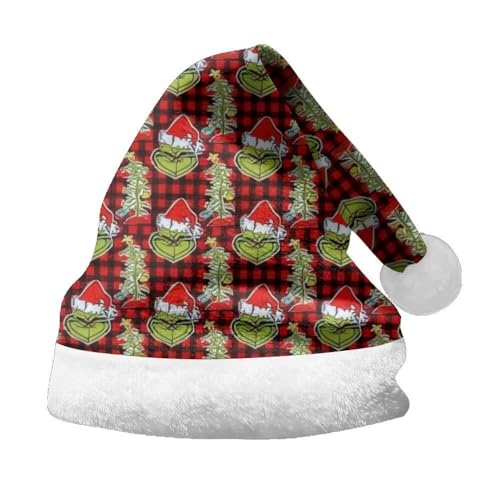 Udbeksid Christmas Hats Weihnachten Mütze – Mini Weihnachtsmützen Deko für Party, Beanie Weihnachtsmannmütze, Lange Weihnachtsmütze, Festliche Weihnachtsdeko Hut für Erwachsene & Kinder(A04,M) von Udbeksid