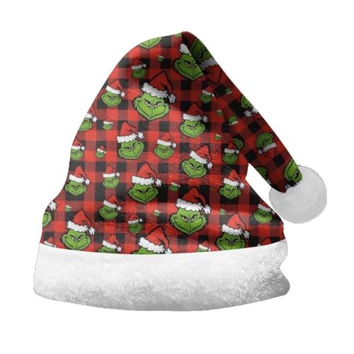 Udbeksid Christmas Hats Weihnachten Mütze – Mini Weihnachtsmützen Deko für Party, Beanie Weihnachtsmannmütze, Lange Weihnachtsmütze, Festliche Weihnachtsdeko Hut für Erwachsene & Kinder(A05,M) von Udbeksid