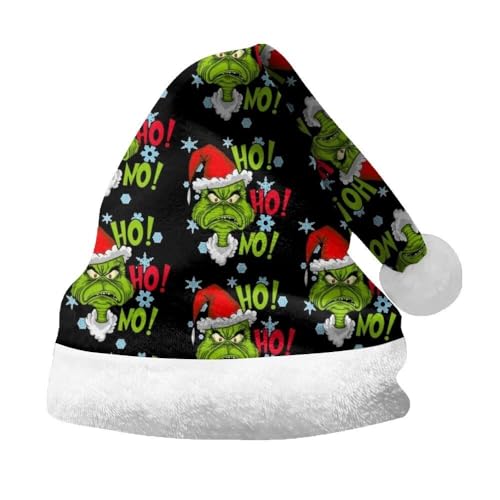 Udbeksid Christmas Hats Weihnachten Mütze – Mini Weihnachtsmützen Deko für Party, Beanie Weihnachtsmannmütze, Lange Weihnachtsmütze, Festliche Weihnachtsdeko Hut für Erwachsene & Kinder(A06,M) von Udbeksid