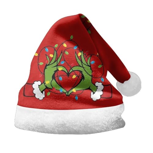 Udbeksid Christmas Hats Weihnachten Mütze – Mini Weihnachtsmützen Deko für Party, Beanie Weihnachtsmannmütze, Lange Weihnachtsmütze, Festliche Weihnachtsdeko Hut für Erwachsene & Kinder(A08,M) von Udbeksid