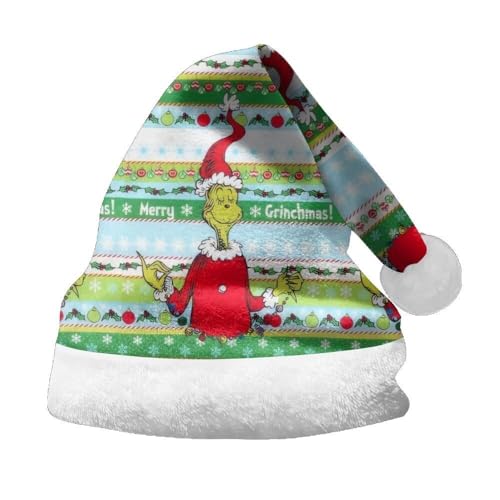 Udbeksid Christmas Hats Weihnachten Mütze – Mini Weihnachtsmützen Deko für Party, Beanie Weihnachtsmannmütze, Lange Weihnachtsmütze, Festliche Weihnachtsdeko Hut für Erwachsene & Kinder(A11,M) von Udbeksid