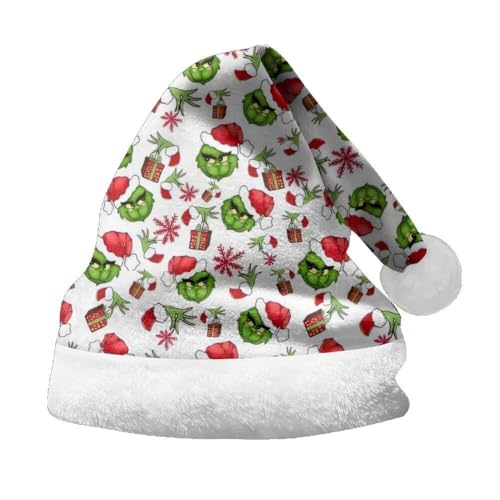 Udbeksid Christmas Hats Weihnachten Mütze – Mini Weihnachtsmützen Deko für Party, Beanie Weihnachtsmannmütze, Lange Weihnachtsmütze, Festliche Weihnachtsdeko Hut für Erwachsene & Kinder(A19,M) von Udbeksid