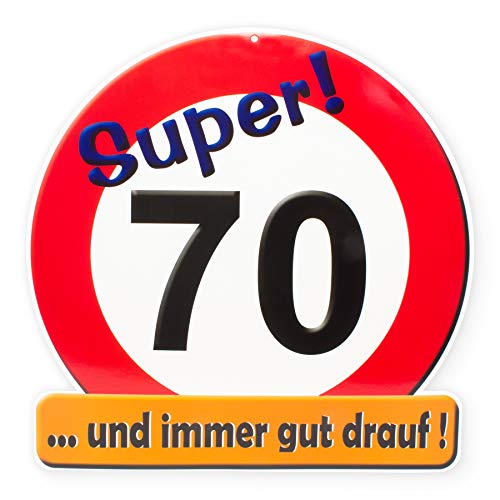 Riesenschild 'Hurra! 70' Geburtstag 52cm von susurrus