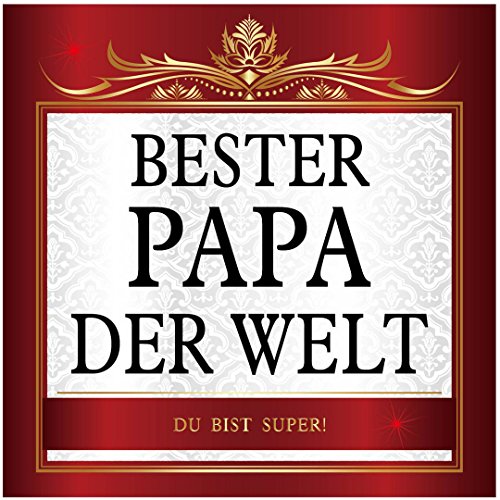 Aufkleber Bester Papa der Welt Sticker 10 x 10 cm Vater Dad Vatertag von Udo Schmidt