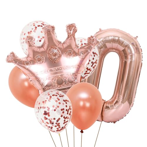 Luftballon Geburtstag Roségold, Geburtstagsdeko Mädchen, Krone Ballon Geburtstag, Geburtstagsdeko Mädchen, Happy Birthday Folienballon, Ballon Deko zum Geburtstag Mädchen (0 Jahr) von Ueiwffzo