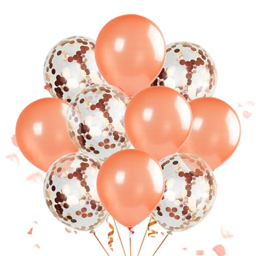 Ueiwffzo Luftballon, 60 Stück 12 Zoll Ballons mit 2 Rollen,Doppelschichten Ballons für Mädchen Hochzeit Babyparty Boho Geburtstag Party Dekoration (Golden Roségold) von Ueiwffzo