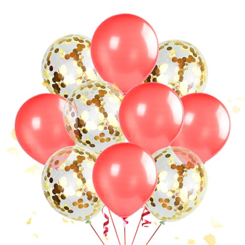 Ueiwffzo Luftballon, 60 Stück 12 Zoll Ballons mit 2 Rollen,Doppelschichten Ballons für Mädchen Hochzeit Babyparty Boho Geburtstag Party Dekoration (Rotgold) von Ueiwffzo