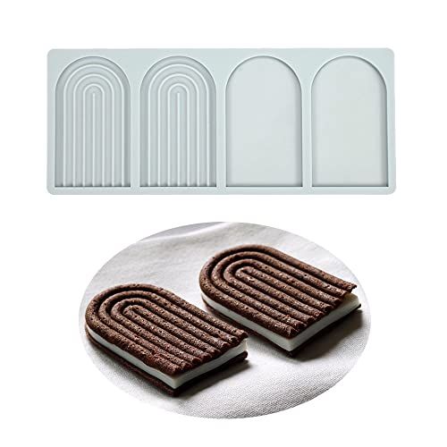 Silikon-Fondant-Spitzenmatte, Zuckerguss, Essbare Kuchen, Molekulare Küche, Dekoration, 4 Löcher, gebogene Tür von Uenmay