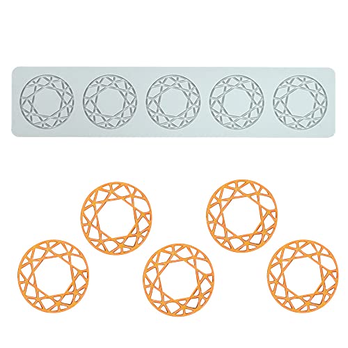 Silikon-Fondant-Spitzenmatte, Zuckerguss, Essbare Kuchen, Molekulare Küche, Dekoration, 5 Löcher, geometrischer Torus von Uenmay