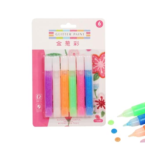 Uhngw Farbmarker für Kinder | 6 Farben, kreativer Blasenstift – 3D-Kunst-Sicherer Stift, kreative Projekte, Zeichenstift-Set, 3D-Kunst, präzise für Kinder von Uhngw