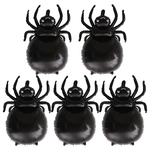 Uhngw Spinne Luftballons, Spinne Folienballons - Schwarze Spide Decors - Tiere Ballons für festliche Atmosphäre für Halloween Dekoration Tag des Todes Neujahr Geburtstag von Uhngw