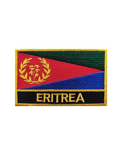 Uijokdef 1 x Aufnäher mit Eritrea-Flagge, zum Aufbügeln oder Aufnähen, bestickt, taktisch, militärisch, national, Eritrea-Aufnäher (Eritrea) von Uijokdef