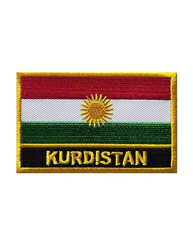 Uijokdef 1 x Aufnäher mit Kurdistan-Flagge, zum Aufbügeln oder Aufnähen, bestickt, taktisch, Militär, National Kurdistan (Kurdistan) von Uijokdef