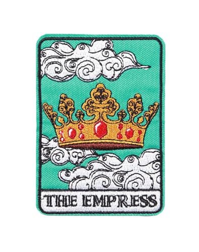 Uijokdef 1 x Tarotkarte zum Aufbügeln oder Aufnähen, bestickte Applikation, Reparaturflicken, dekoratives Emblem, Bastelzubehör, Kollektion (The Empress) von Uijokdef