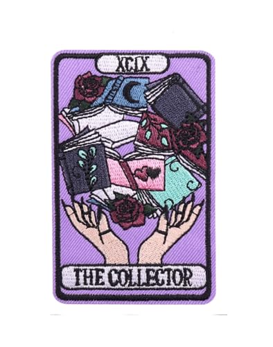 Uijokdef 1 x neuartige Tarotkarte zum Aufbügeln oder Aufnähen, bestickte Applikation, Reparaturflicken, dekoratives Emblem, Bastelzubehör, Kollektion (Tarot 5) von Uijokdef