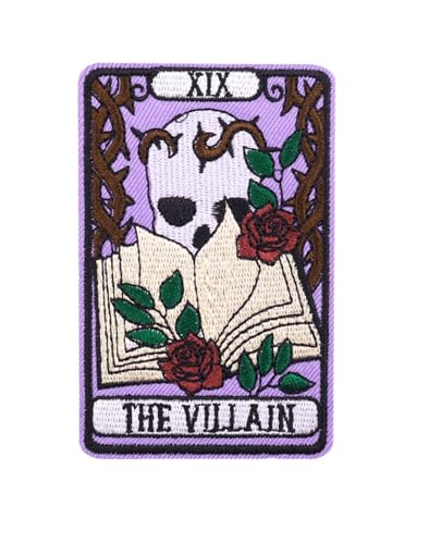 Uijokdef 1 x neuartige Tarotkarte zum Aufbügeln oder Aufnähen, bestickte Applikation, Reparaturflicken, dekoratives Emblem, Bastelzubehör, Kollektion (Tarot 7) von Uijokdef