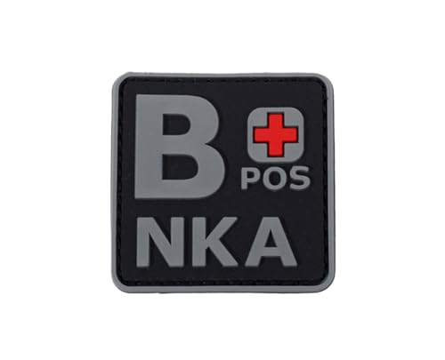 Uijokdef Uijokdef Medizinischer PVC-Patch, 3D-Gummi, nachtleuchtend, Schwarz und Grau, 1 Stück von Uijokdef