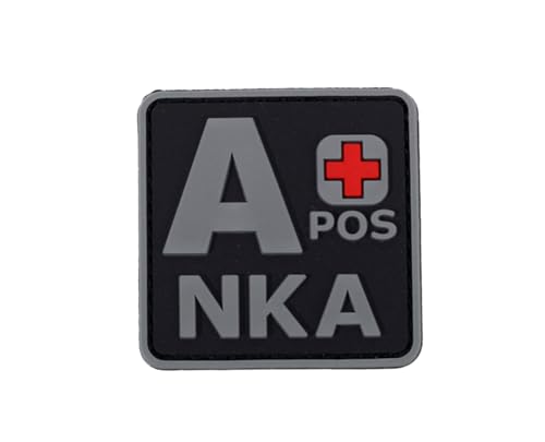 Uijokdef Uijokdef Medizinischer PVC-Patch, 3D-Gummi, nachtleuchtend, Schwarz und Grau, 1 Stück von Uijokdef