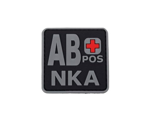 Uijokdef Uijokdef Medizinischer PVC-Patch, 3D-Gummi, nachtleuchtend, Schwarz und Grau, 1 Stück von Uijokdef