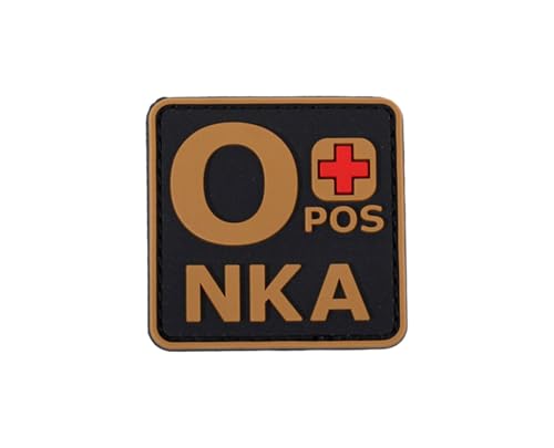 Uijokdef Uijokdef Medizinischer PVC-Patch, 3D-Gummi, nachtleuchtend (schwarz und braun O+), 1 Stück von Uijokdef