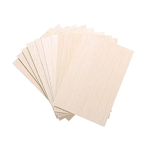 Uinfhyknd 10 Pack Unfertige Platten,Balsa DüNne Platte für Haus Flugzeuge Schiff Kunst und,Mach Es Selbst Ornamente von Uinfhyknd