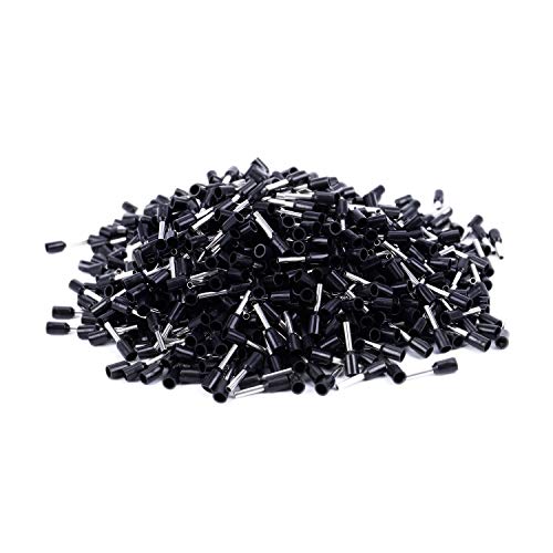 Uinfhyknd 1000X Kräuseln Klemme Vorisolierte Zwinge E1008 18Awg 1.0Mm2 Silber Schwarz von Uinfhyknd